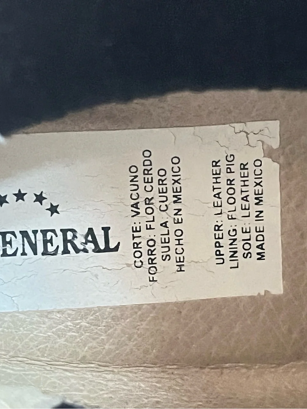 El General Men’s Leather boots 29.5 or 10.5